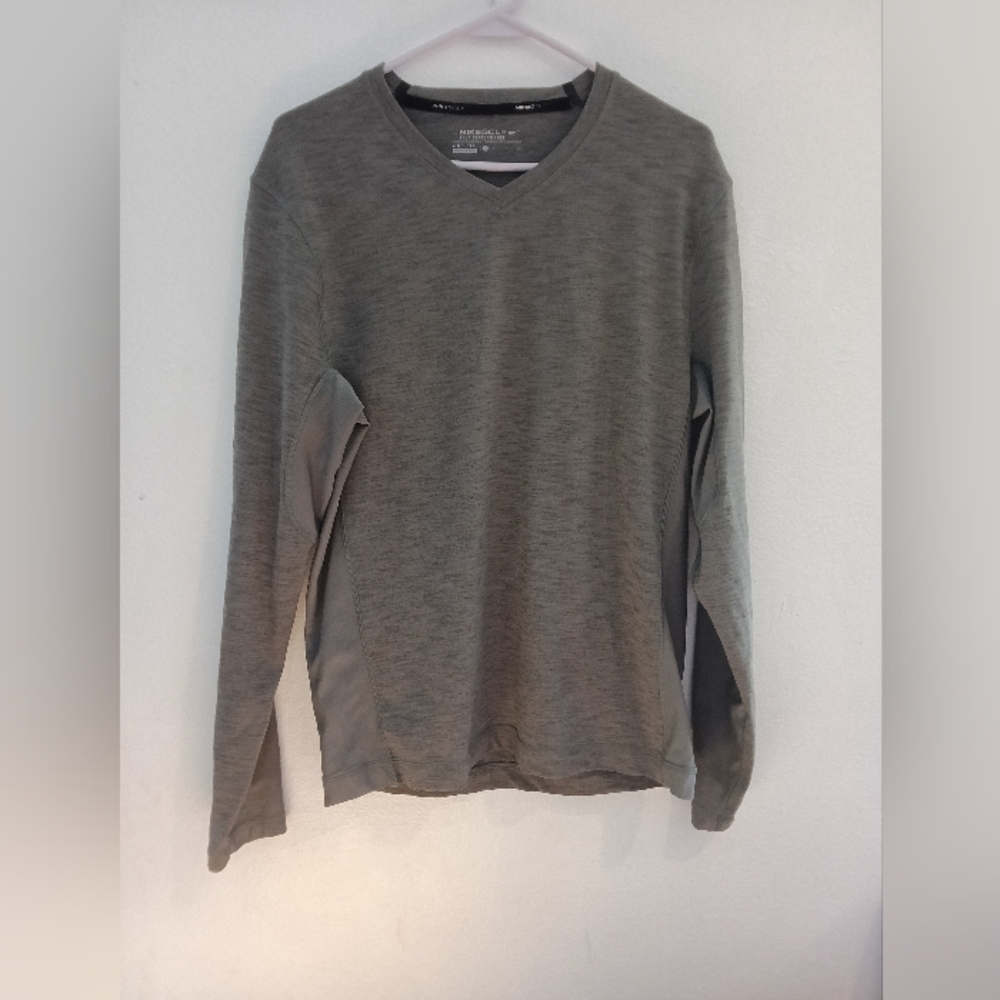 Nike Men's Gray V-Neck Performance Sweater
